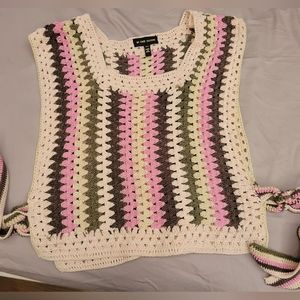 Anthropologie Crochet knit women's sleeveless vest